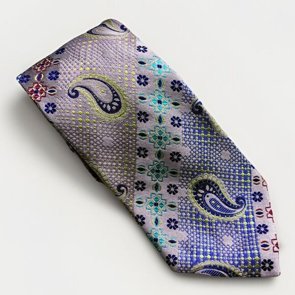 Bruno Marchesi Other - Bruno Marchesi Paisley Silk Necktie Tie Men's Multicolor Work Wedding Dad Gift